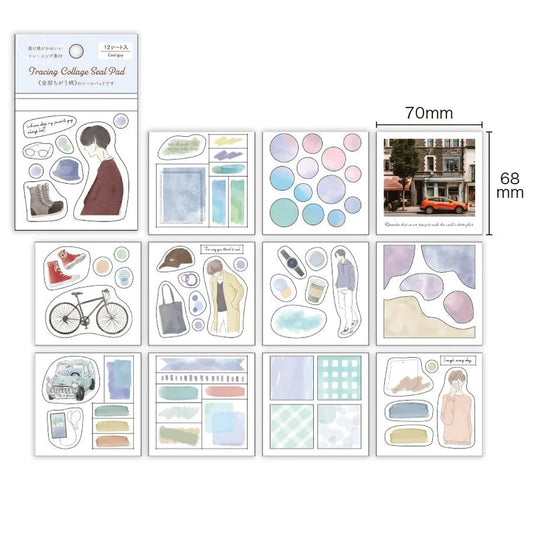 Collage Stickers Set - Boys (Pack of 12 sheets)