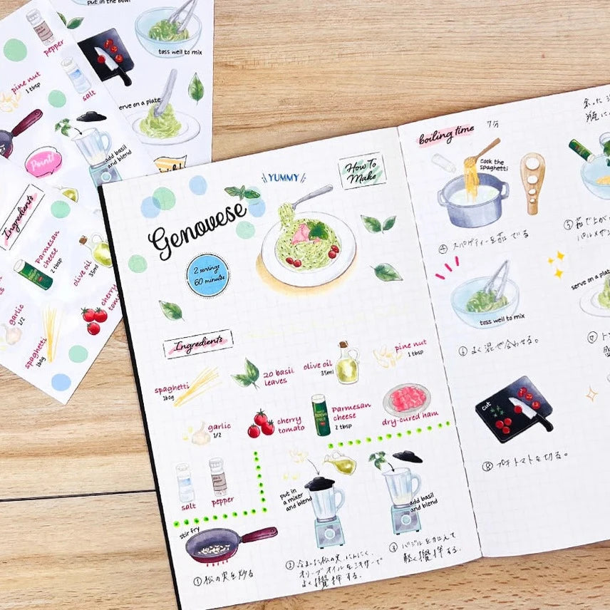 Food Planner Sticker Set - Genovese (3 sheets)