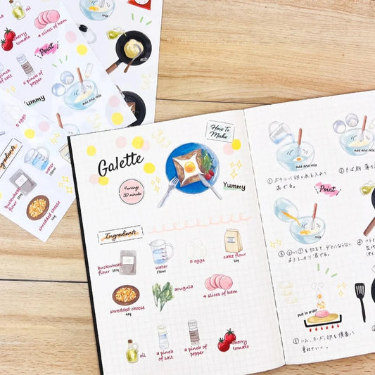 Food Planner Sticker Set - Galette (3 sheets)