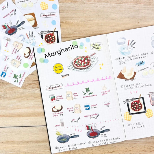 Food Planner Sticker Set - Margherita (3 sheets)