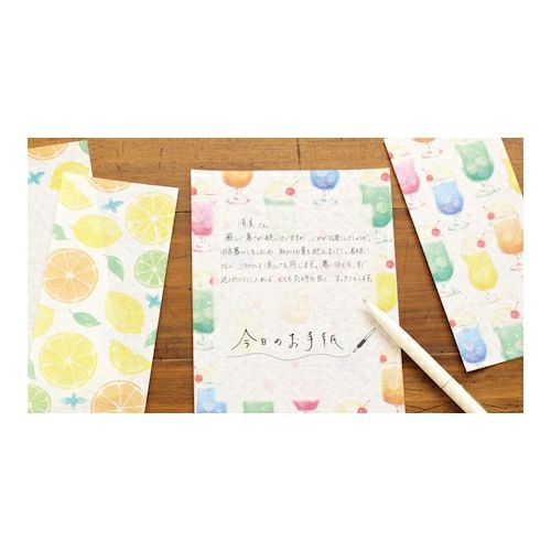 Furukawa Paper / Today's Letter Set - Pineapple & Flamingo