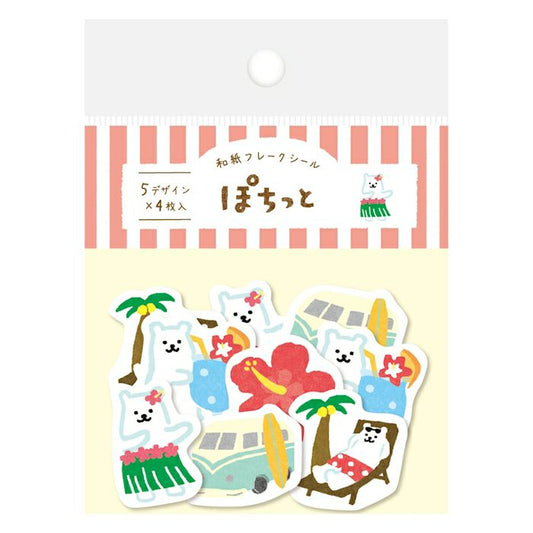 Summer Limited Flake Stickers - Polar Bear Beach