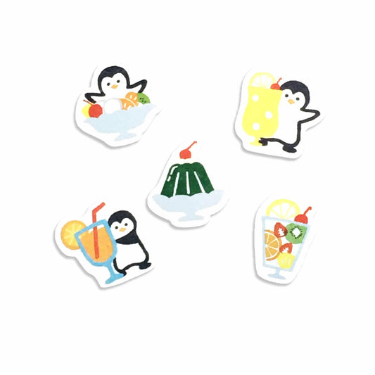 Flake Stickers - Penguin Loves Summer Sweets