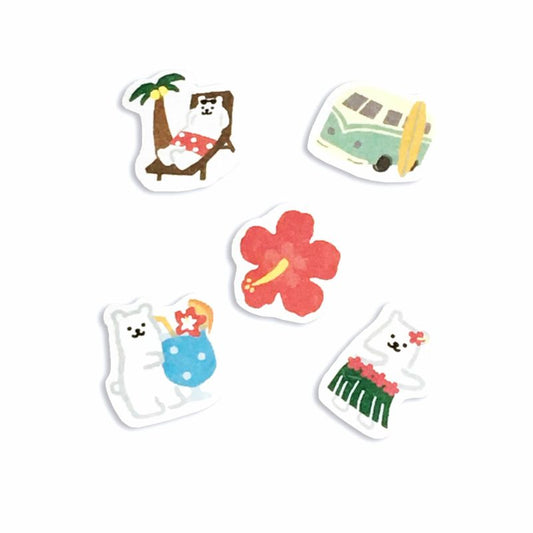 Summer Limited Flake Stickers - Polar Bear Beach