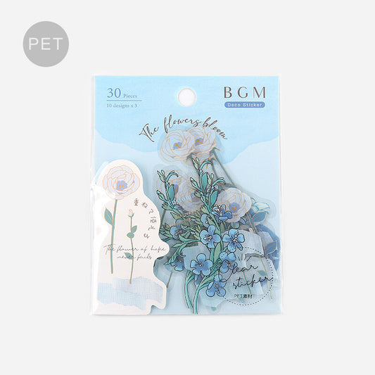 Blue Blossom Flake Stickers
