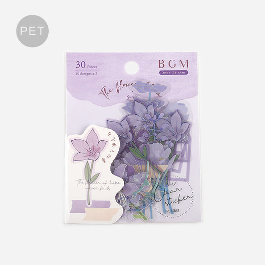 Purple Blossom Flake Stickers