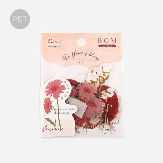 Red Blossom Flake Stickers