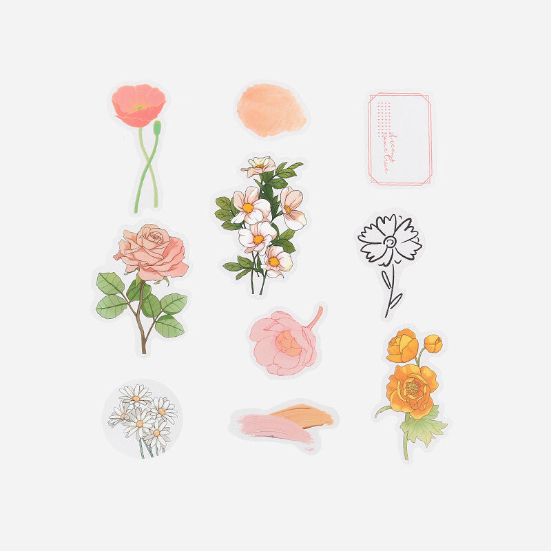 Orange Blossom Flake Stickers