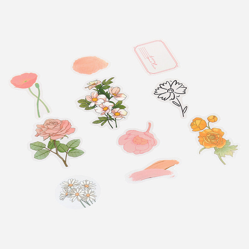 Orange Blossom Flake Stickers