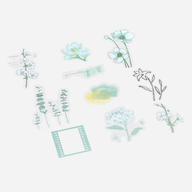 Mint Blossom Flake Stickers