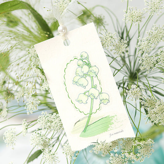 Green Blossom Flake Stickers