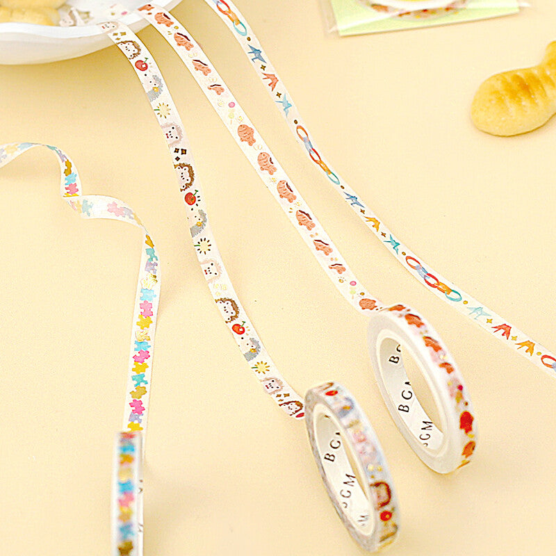 Slim Washi Tape - Colorful Pieces