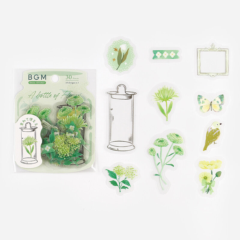 Little World Flake Stickers - Fresh Green