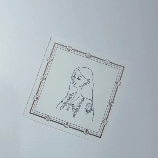 Rubber Stamp - Embroidered Collar Girl