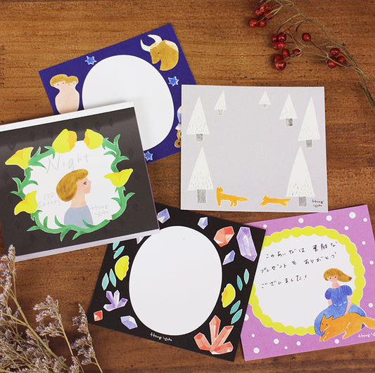 Yuka Hiiragi Square Memo Pad - Night