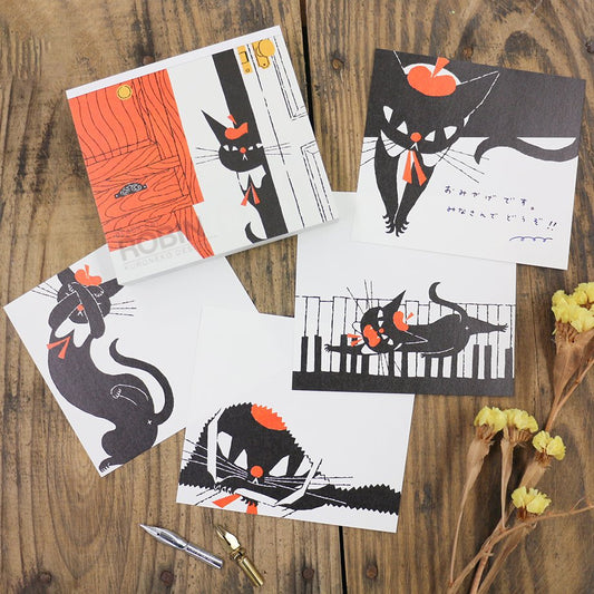 Square Memo Pad - Black Cat Robin