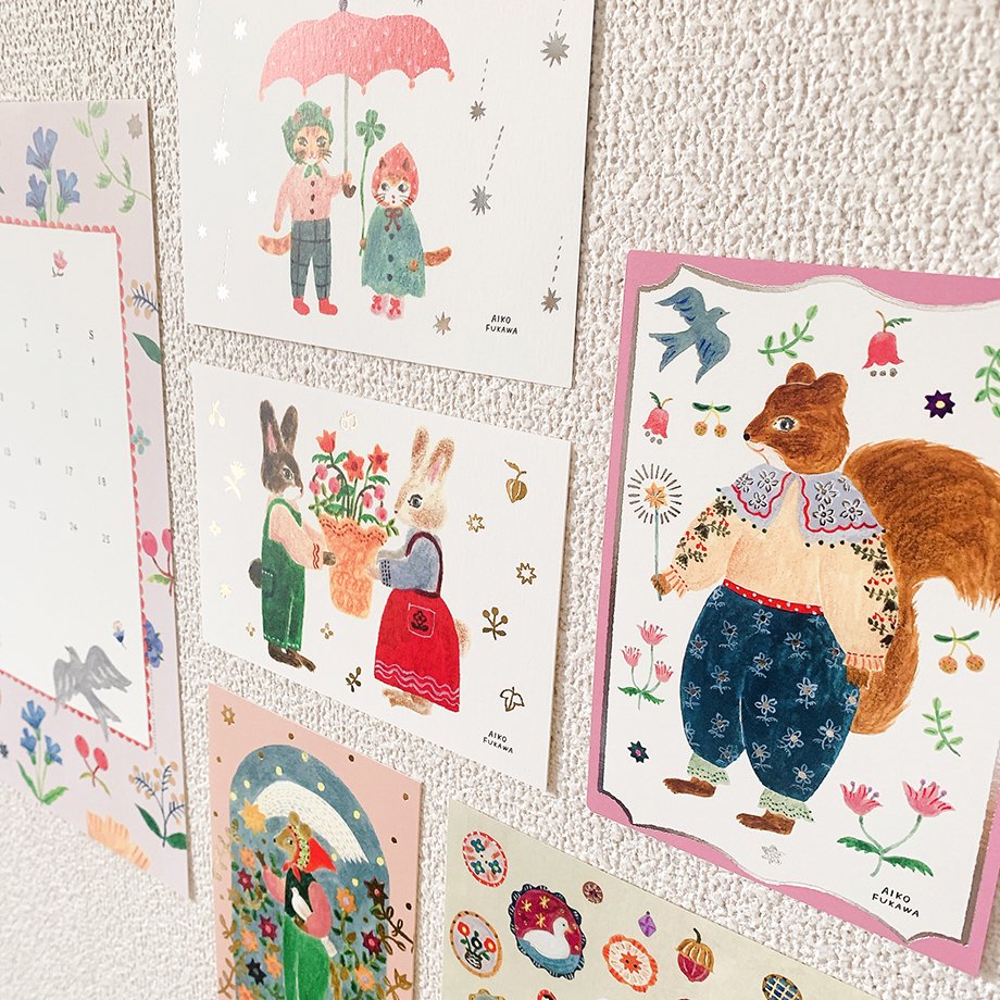 Aiko Fukawa Postcard - Raindrops