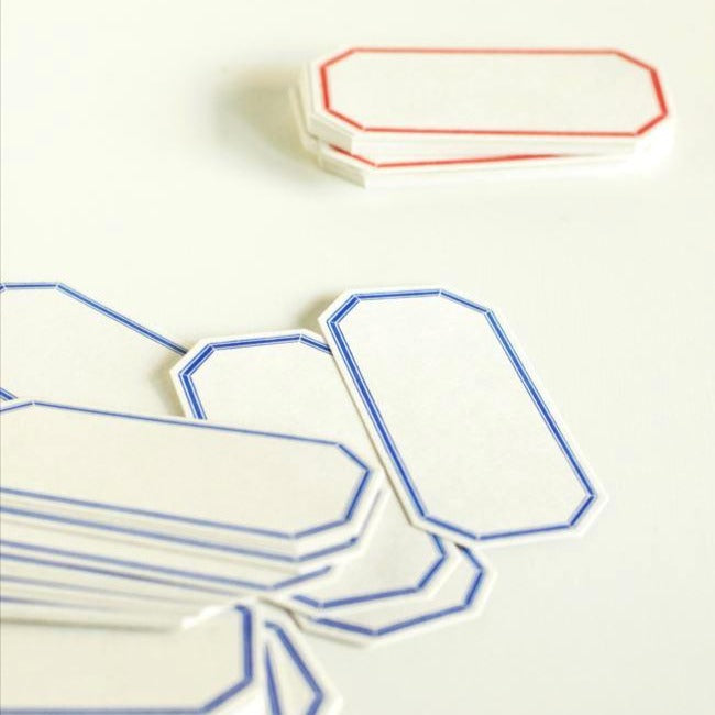 Letterpress Label Card - Octagon