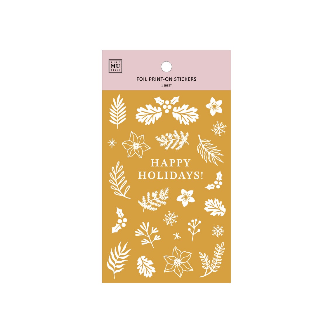 Limited Edition MU Gold Foil Print-on Stickers - Happy Holidays
