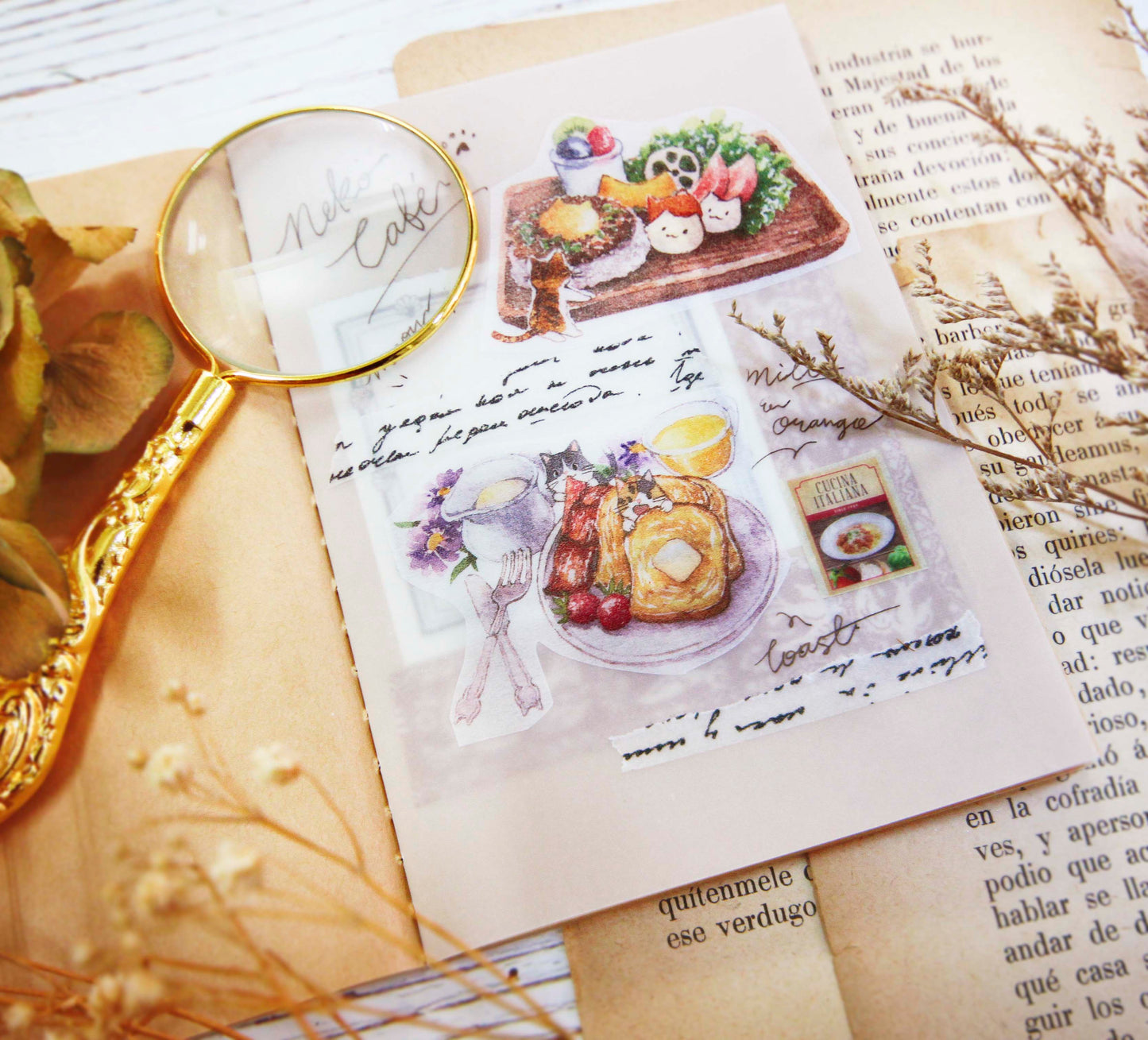 Wide Washi Tape - Kitty's Cafe