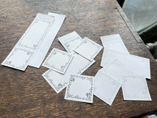 Letterpress 3 Patterns Label Book - Noble