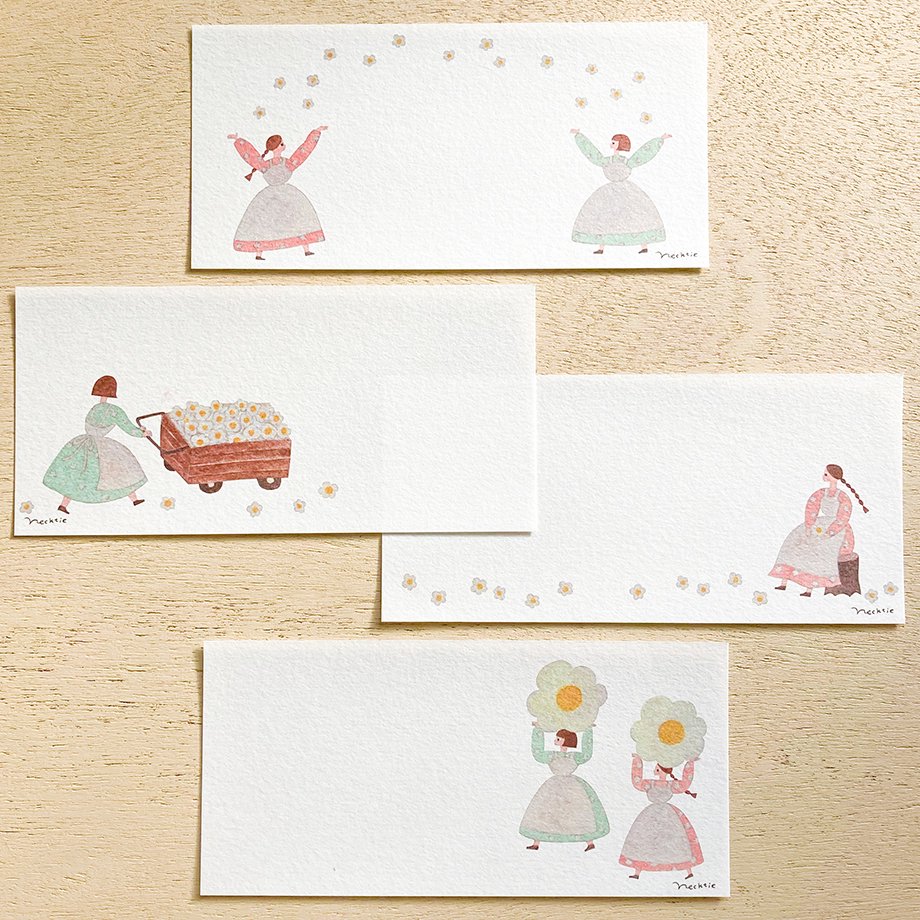 Necktie / Memo Pad - Flower