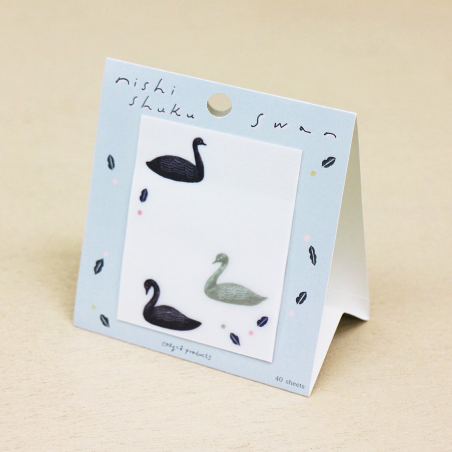 Nishi Shuku Tracing Paper Sticky Note - Swan
