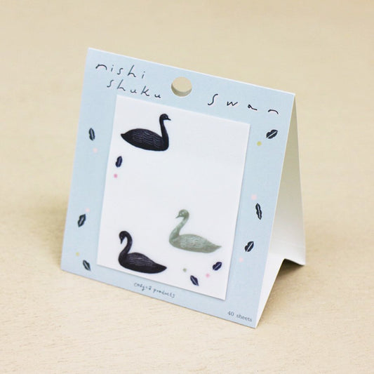 Nishi Shuku Tracing Paper Sticky Note - Swan