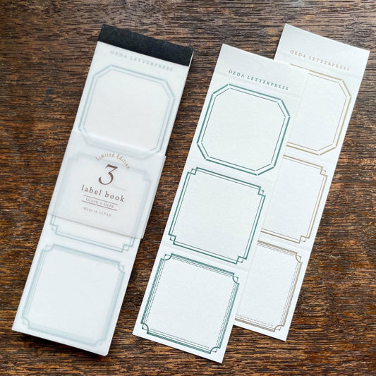 Limited Edition Letterpress 3 Patterns Label Book
