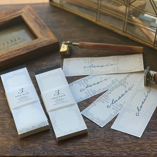 Letterpress 3 Patterns Label Book - Classic