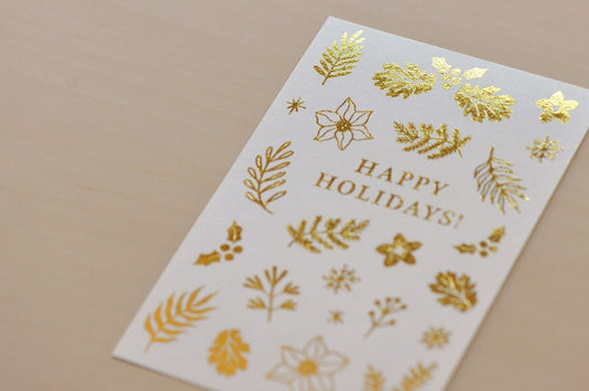 Limited Edition MU Gold Foil Print-on Stickers - Happy Holidays