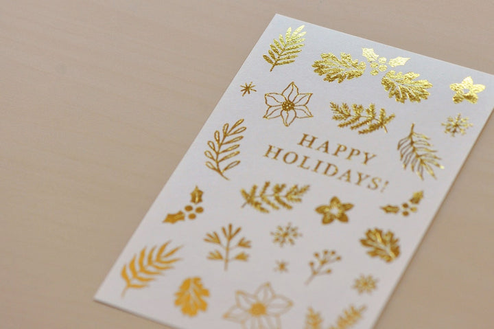 Limited Edition MU Gold Foil Print-on Stickers - Happy Holidays