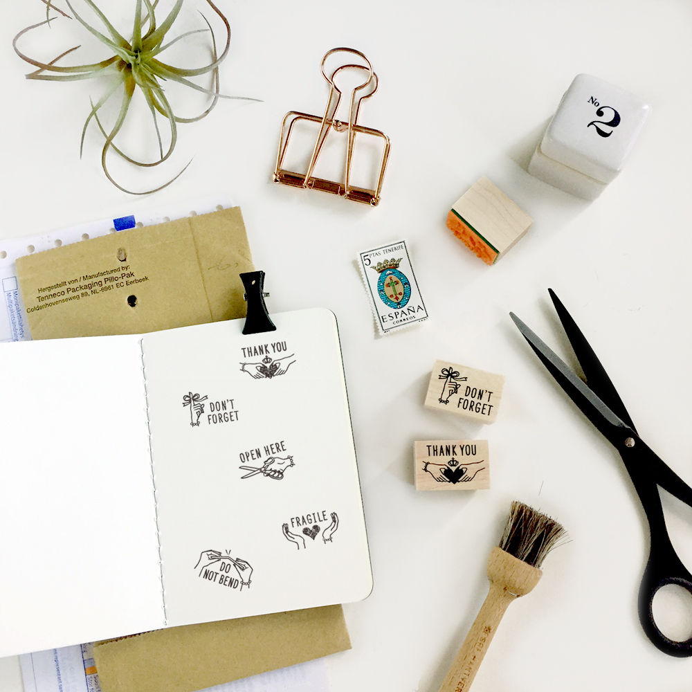 Rubber Stamp - Open Here