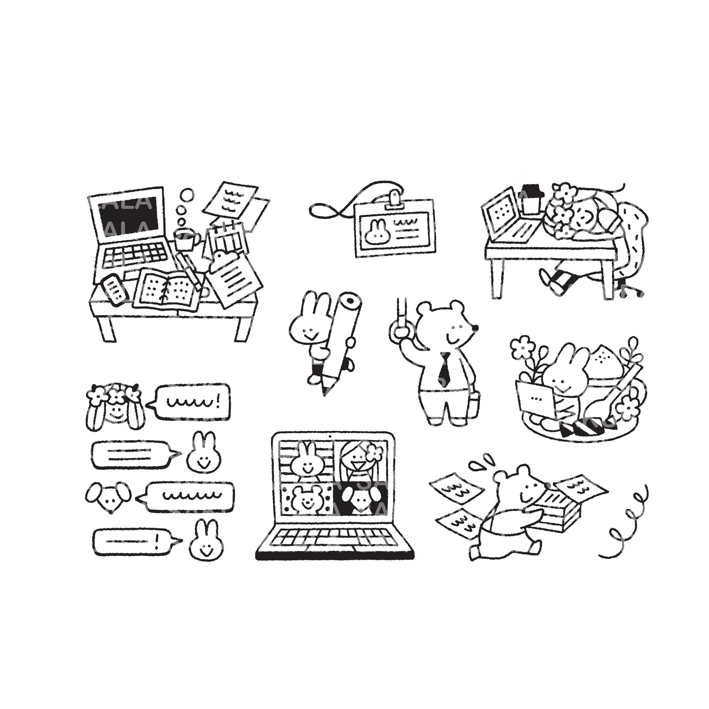 Igloo Dining Clear Stamps - Good Job (3" x 4")