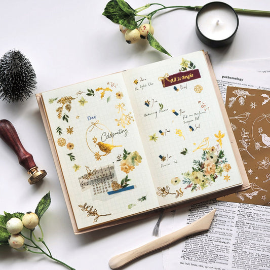 Limited Edition MU Gold Foil Print-on Stickers - Robin's Golden Blessing