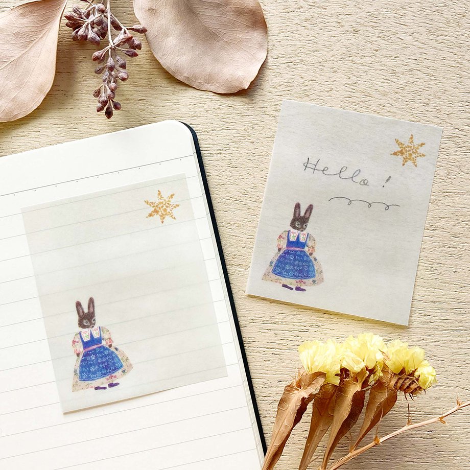 Aiko Fukawa Tracing Paper Sticky Note - Rabbit Garden