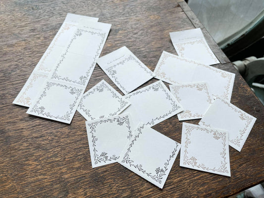 Letterpress 3 Patterns Label Book - Noble