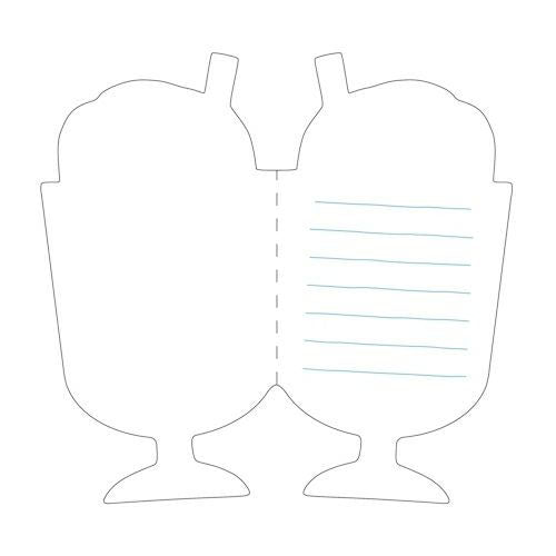 Die-cut Message Note - Strawberry Cream Soda