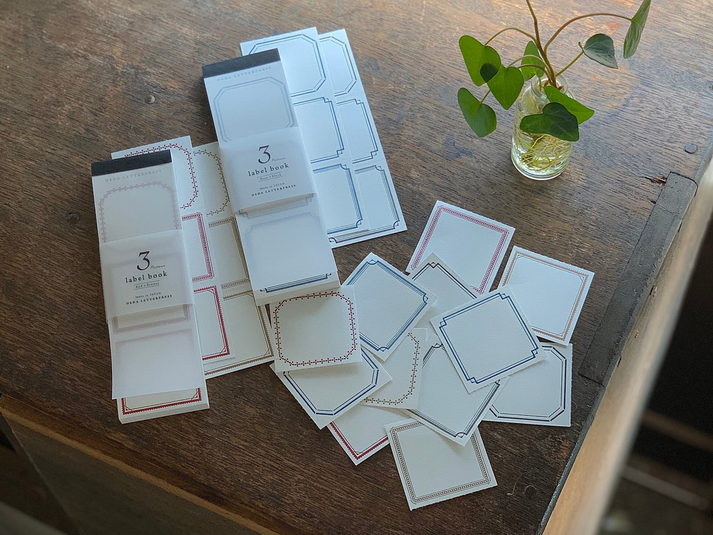Letterpress 3 Patterns Label Book - Minimal