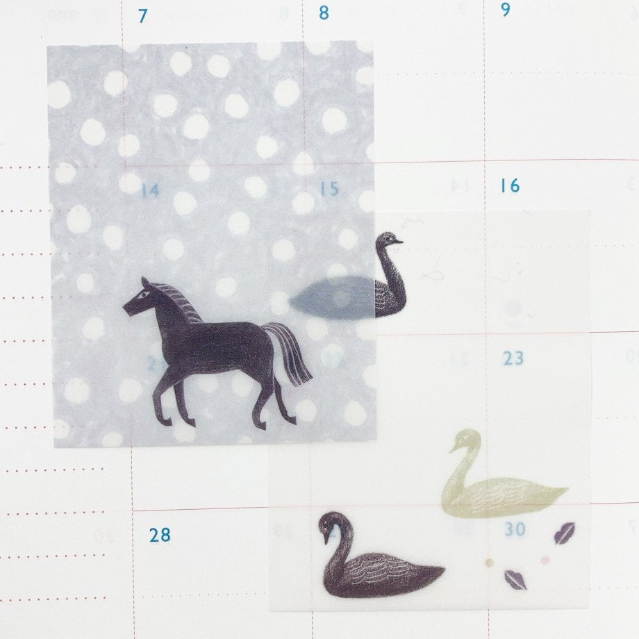 Nishi Shuku Tracing Paper Sticky Note - Swan