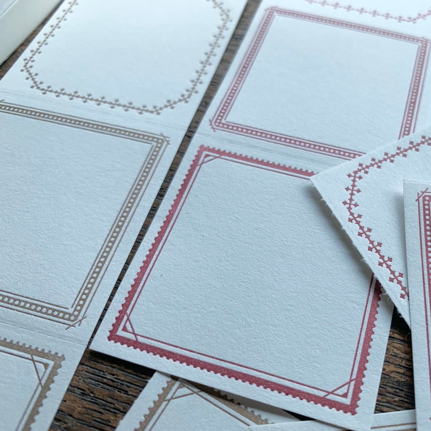 Letterpress 3 Patterns Label Book - Minimal
