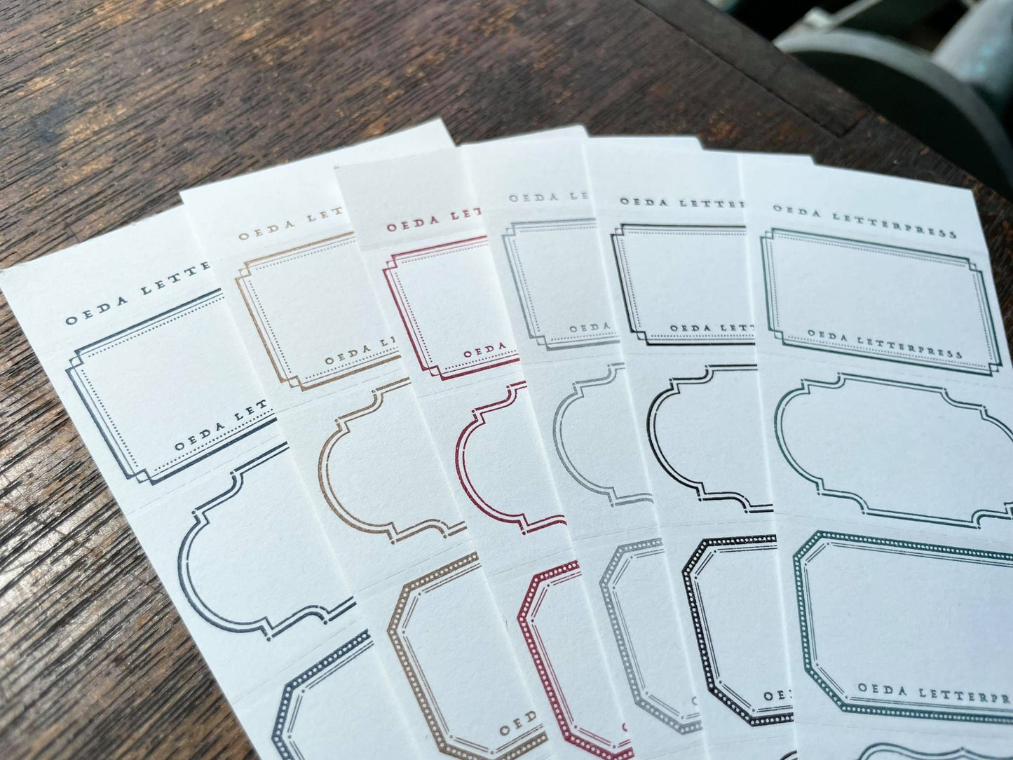 Letterpress 5 Patterns Label Book - Minimal