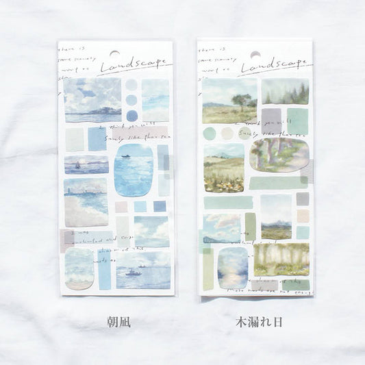 Landscape Stickers - Morning Calm (朝凪)