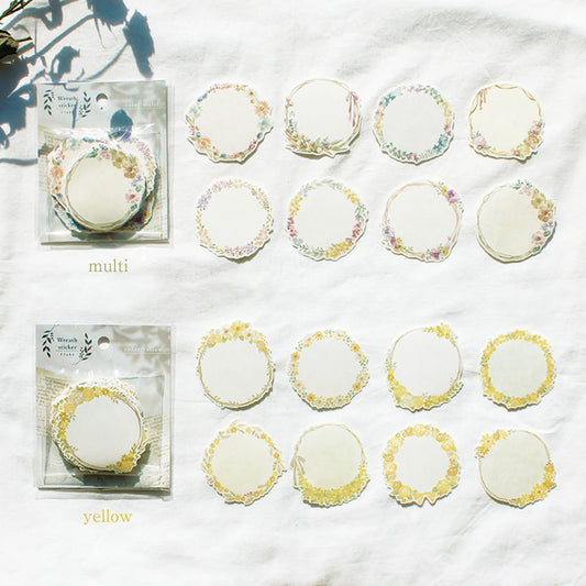 Wreath Flake Stickers - Yellow