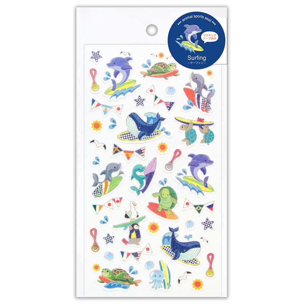 Animal Sports Stickers - Surfing