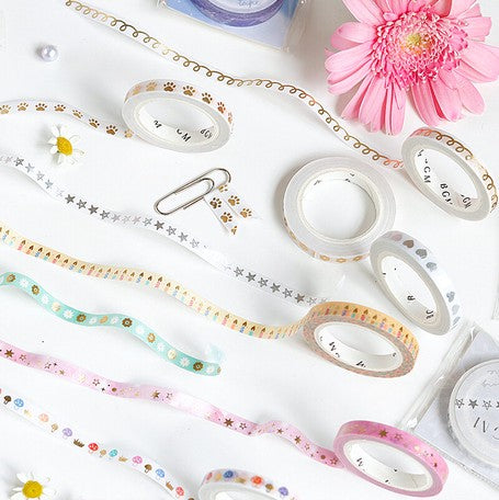 Slim Washi Tape - Flowers