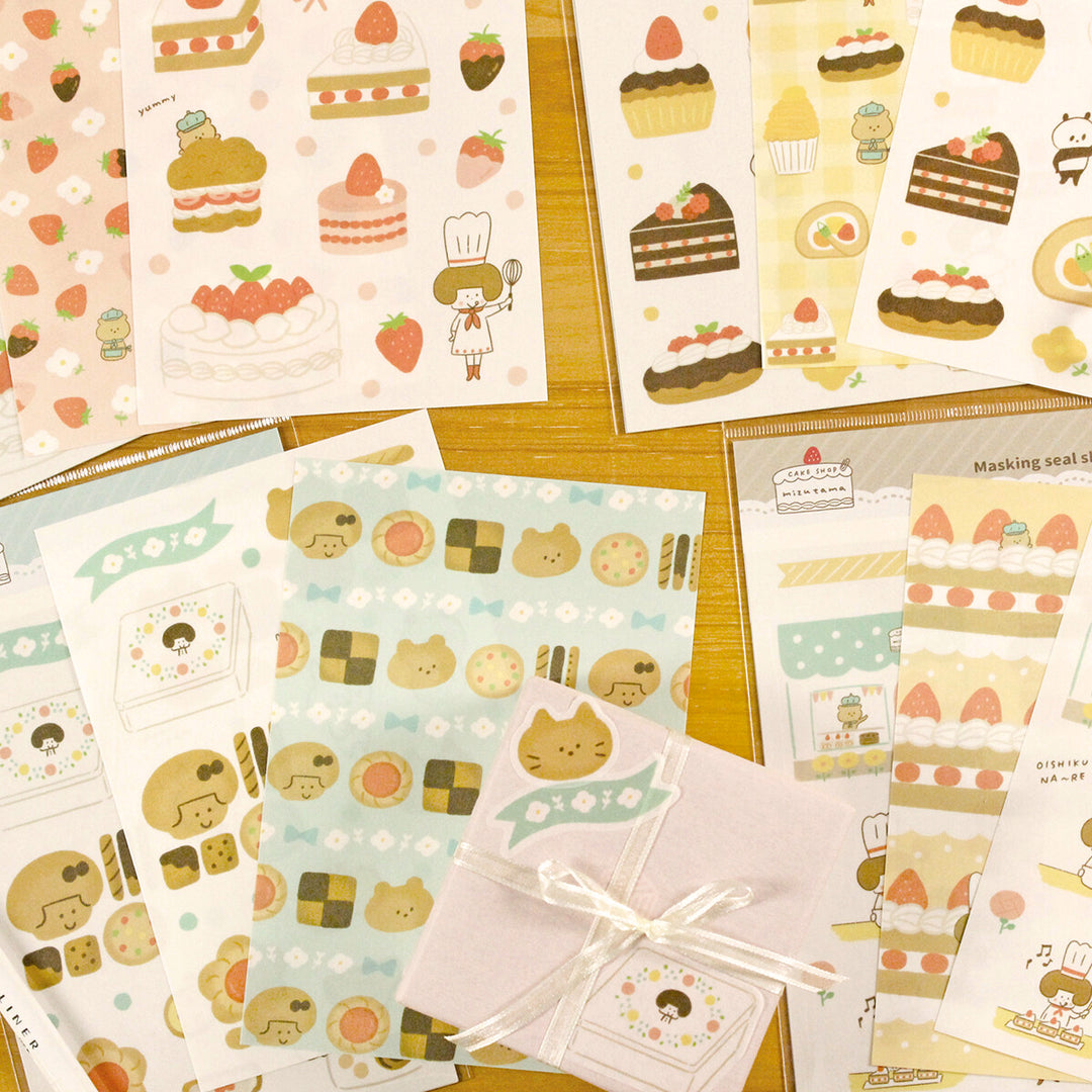 Limited Edition Deco Stickers Set - Strawberry Cakes (2 sheets)