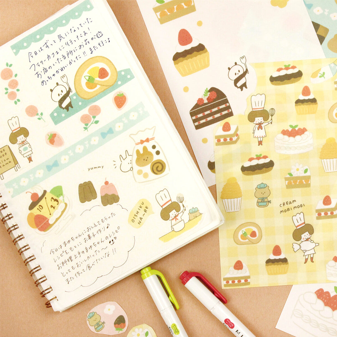 Limited Edition Deco Stickers Set - Strawberry Cakes (2 sheets)