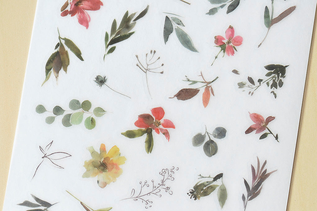 MU Print-on Stickers - Yellowish Beige Garden