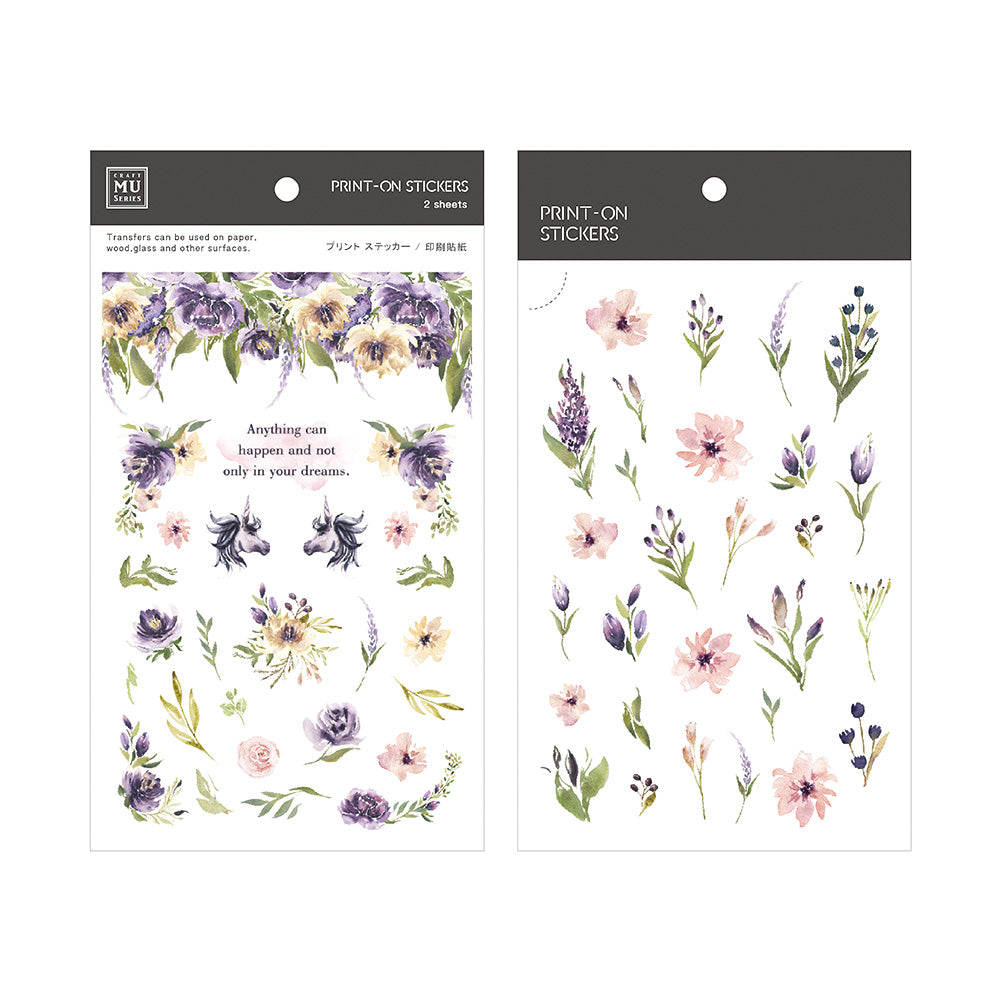 MU Print-on Stickers - Dreamy Purple Garden